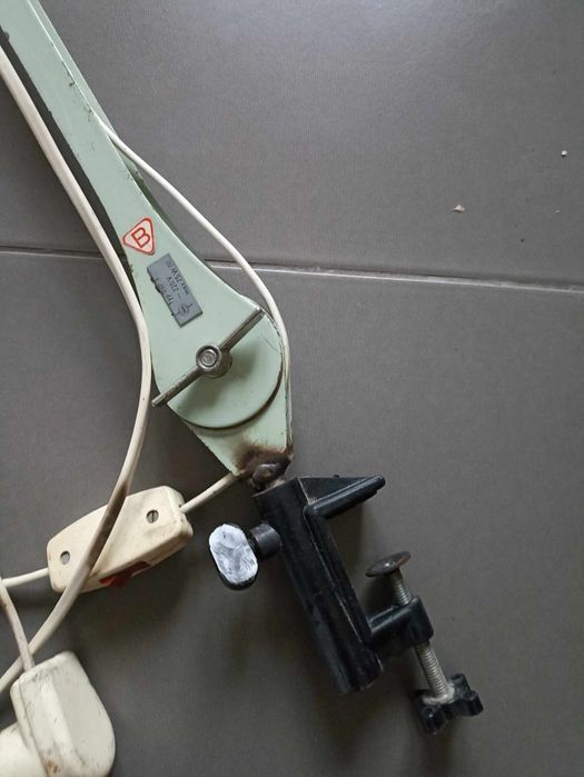 Lampa warsztatowa biurkowe PRL design loft