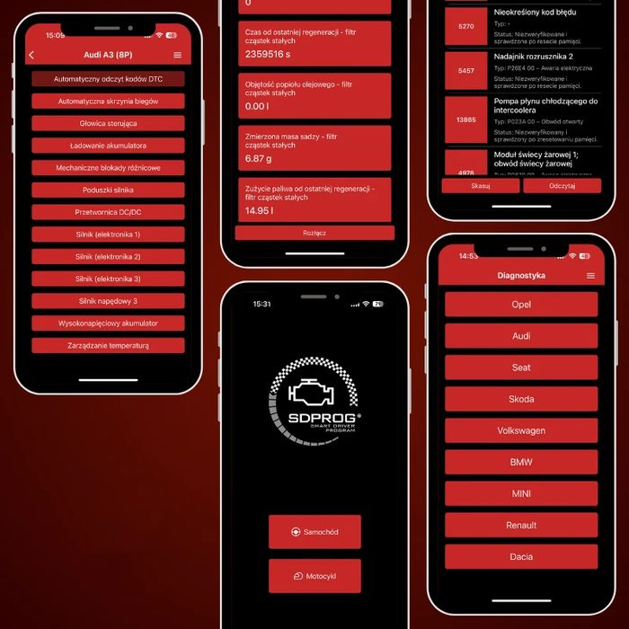NOWY Polski program diagnostyczny do diagnostyki SDPROG OBD2 ELM327 Android iOS ORYGINALNY Zestaw FV GWARANCJA SKLEP Katowice + Wysyłka cała Polska