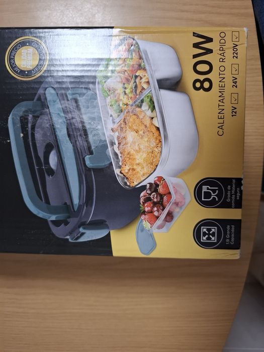 Lancheira eléctrica 12 V/24 V/220 V, 1,5 L, aço inoxidável - NOVO