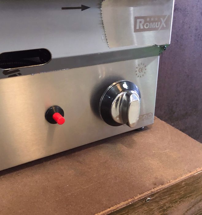 Placa de grelhar de cromo duro elétrica e a gás