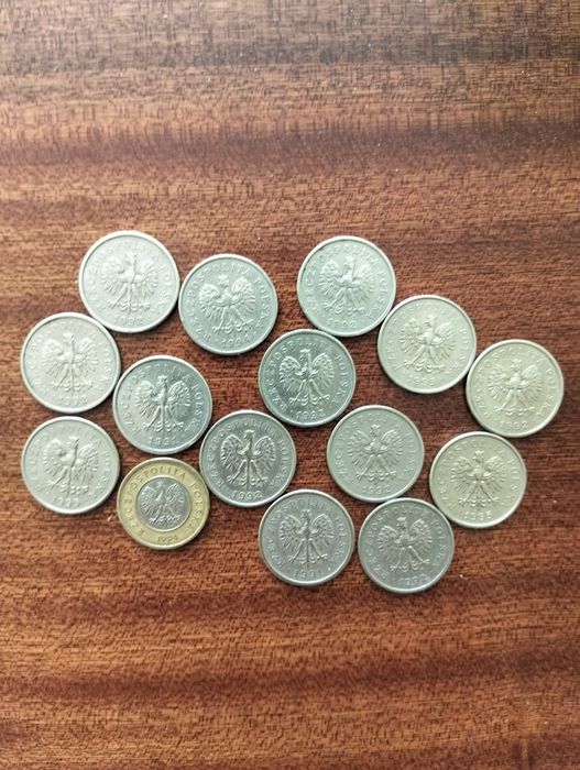Kolekcja starych monet od 1991 do -1995