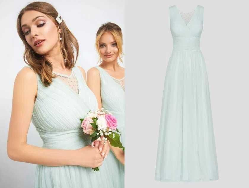 Nowa Sukienka długa dla druhny, świadkowej maxi 36/S