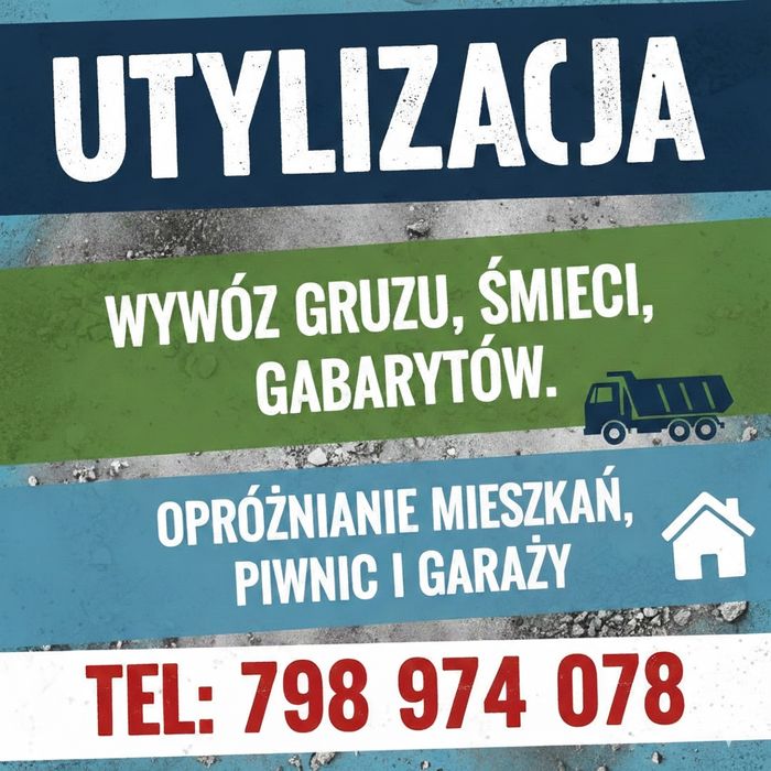 Utylizacja,Opróżnianie mieszkań, piwnic i garaży | Wywóz + sprzątanie