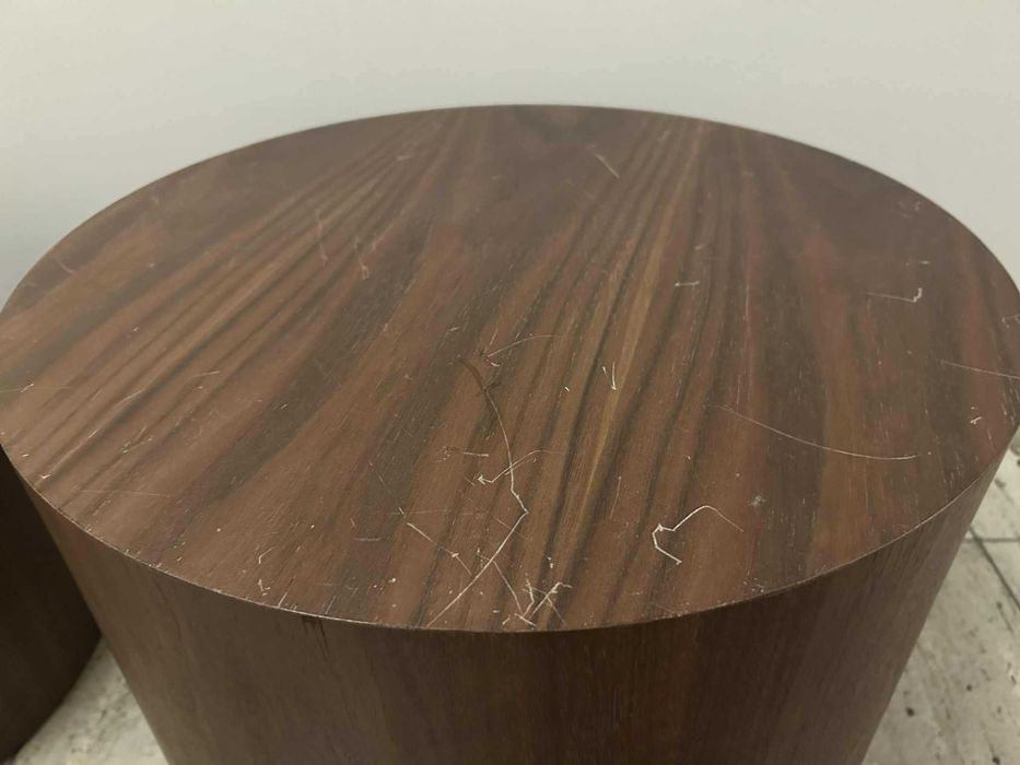 Westwing komplet dwóch stolików kawowych Dan orzech brązowe 2 elementy