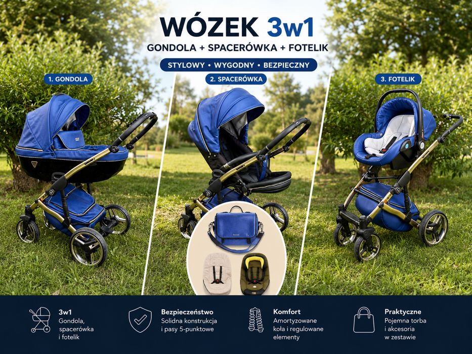 Wózek Junama Diamond 3w1