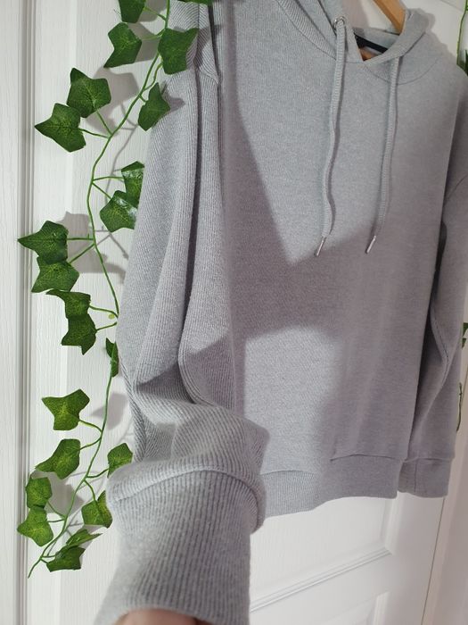 Sweter z kapturem w stylu bluzy szary Top Secret 34 XS