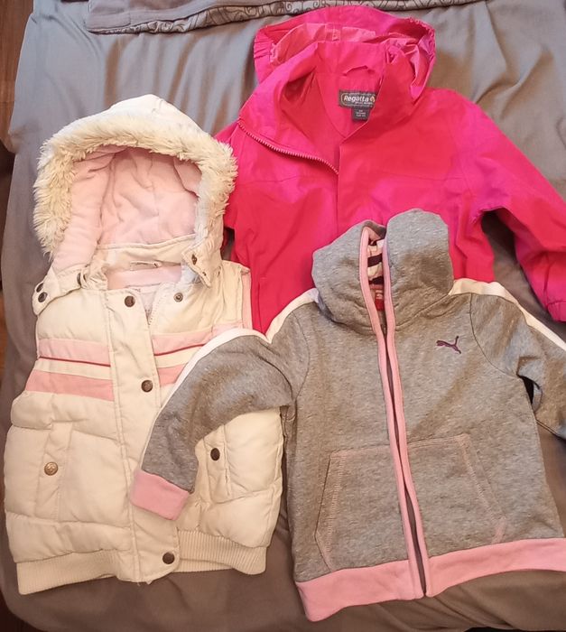 Zestaw 104 / kurtka regatta/ bezrękawnik next / bluza puma