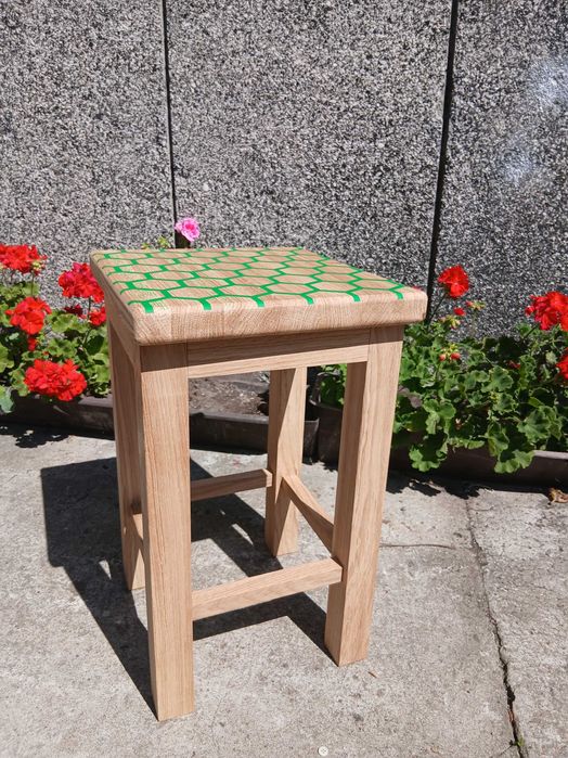 Stołek taboret dębowy drewno