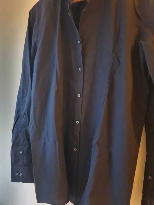 Camisa Preta Zara Slim Fit - Tamanho L 42 Shirt