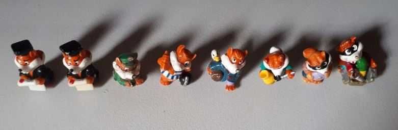Conjunto de Figurinhas Kinder Antigas - Raposas