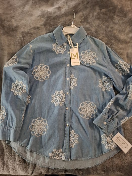Lamiar nowa koszula a'la jeans w haftowane mandale