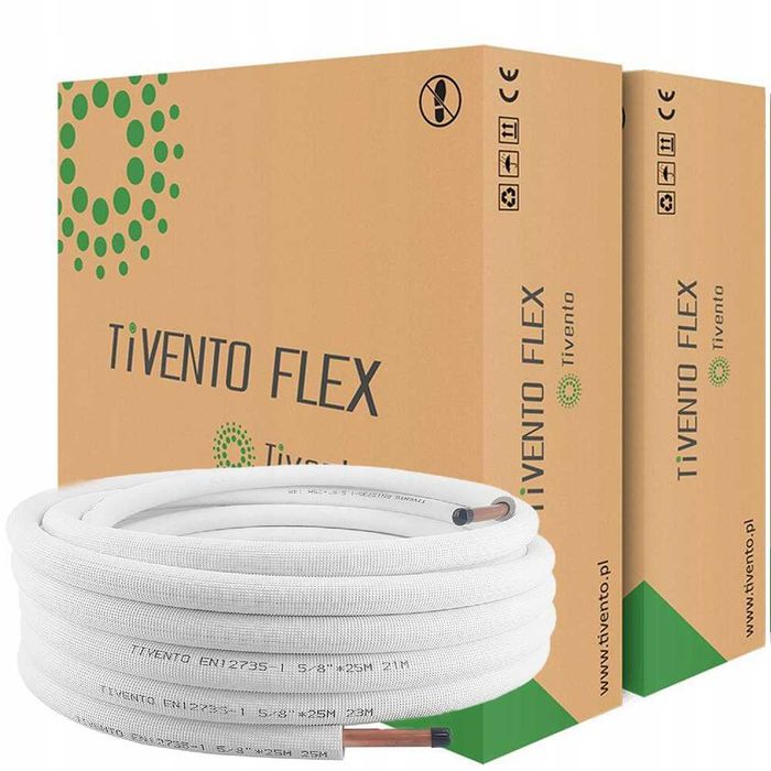 Rura Miedziana Tivento Flex 1/4" i 3/8" 25mb
