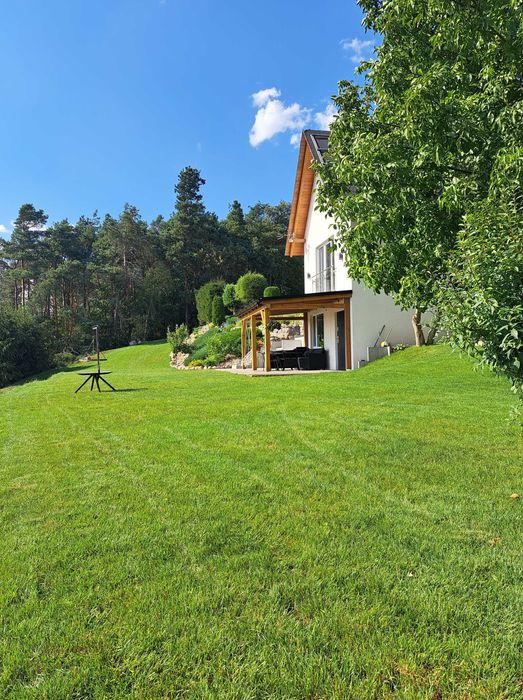 domek na Kaszubach, nad jeziorem, linia brzegowa, balia, majówka