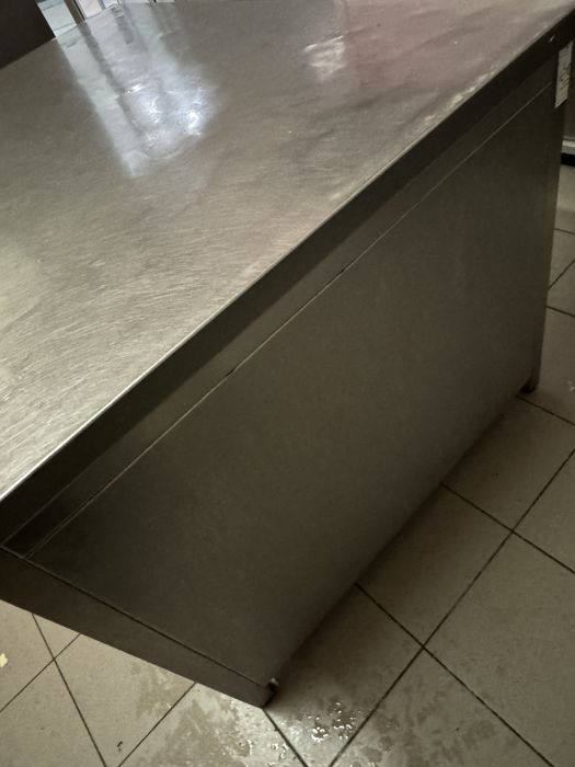 Bancada central ilha em inox para cozinha restaurante