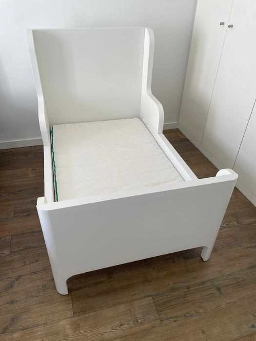 IKEA cama infantil extensível branca, 80x200cm (como nova)