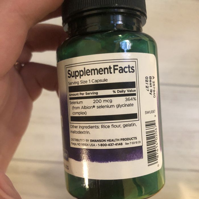 Селен Swanson, Albion Selenium Complex, 200 мкг , 90 капсул,