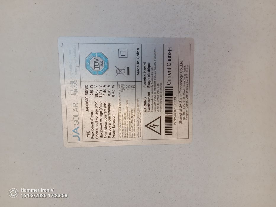 Kit Auto consumo 280w*5 + micro inversores e calhas de aplicação