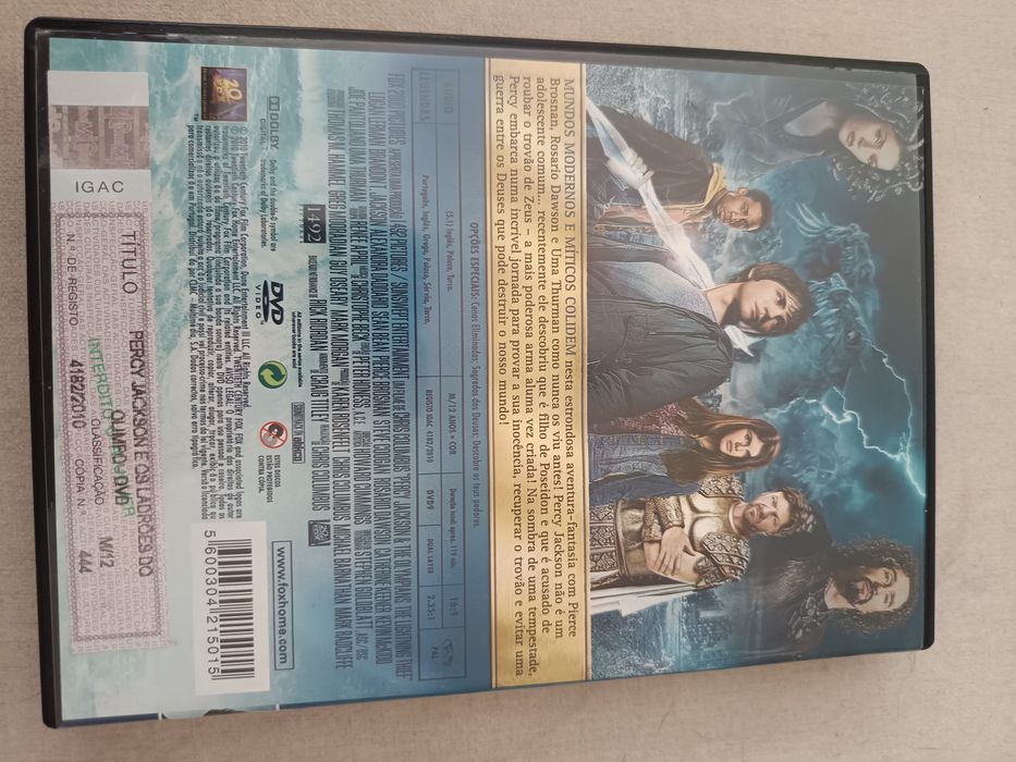 DVD percy Jackson e os ladrões do Olimpo