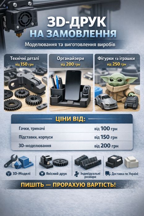 3D-друк на замовлення | Моделювання технічних виробів