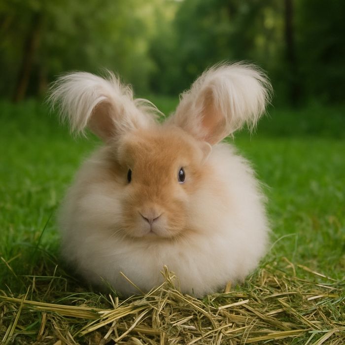 PARA Angora  żółta gelb  puchatki króliki rude