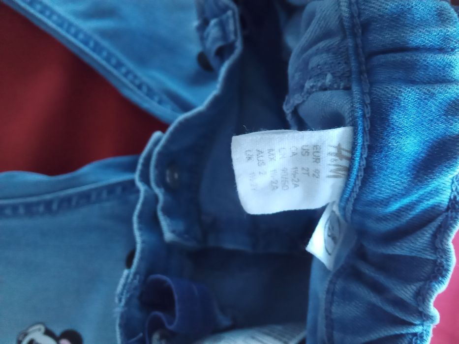 Spodnie jeansowe myszka Miki r.92 hm