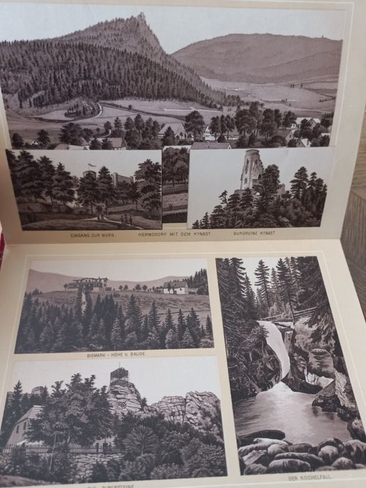 Stary album - Karkonosze (Riesengebirge) - litografie