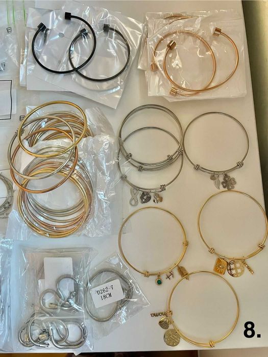 Materiais para fazer bijuteria. Novos. 236 artigos, 8652 unidades