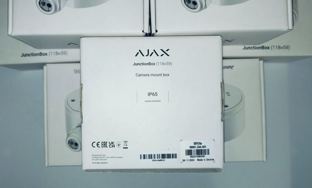 Монтажна коробка Ajax Cam JunctionBox (118×59) для кріплення камери