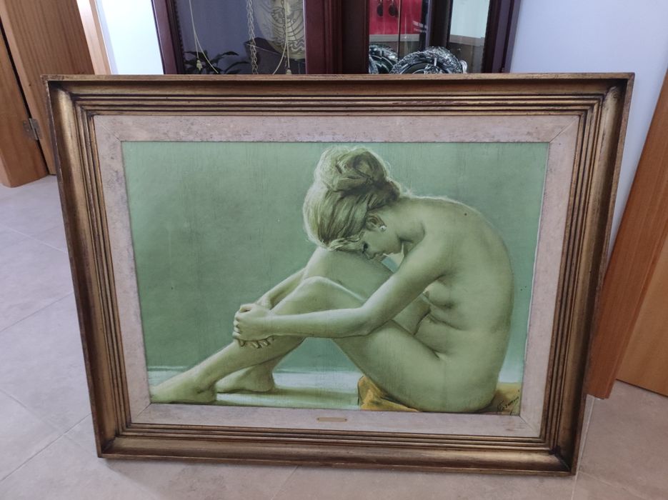 Quadro mulher nua c/moldura incluida
