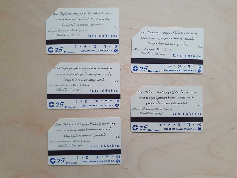 Karty telefoniczne - seria Dom Uphagena