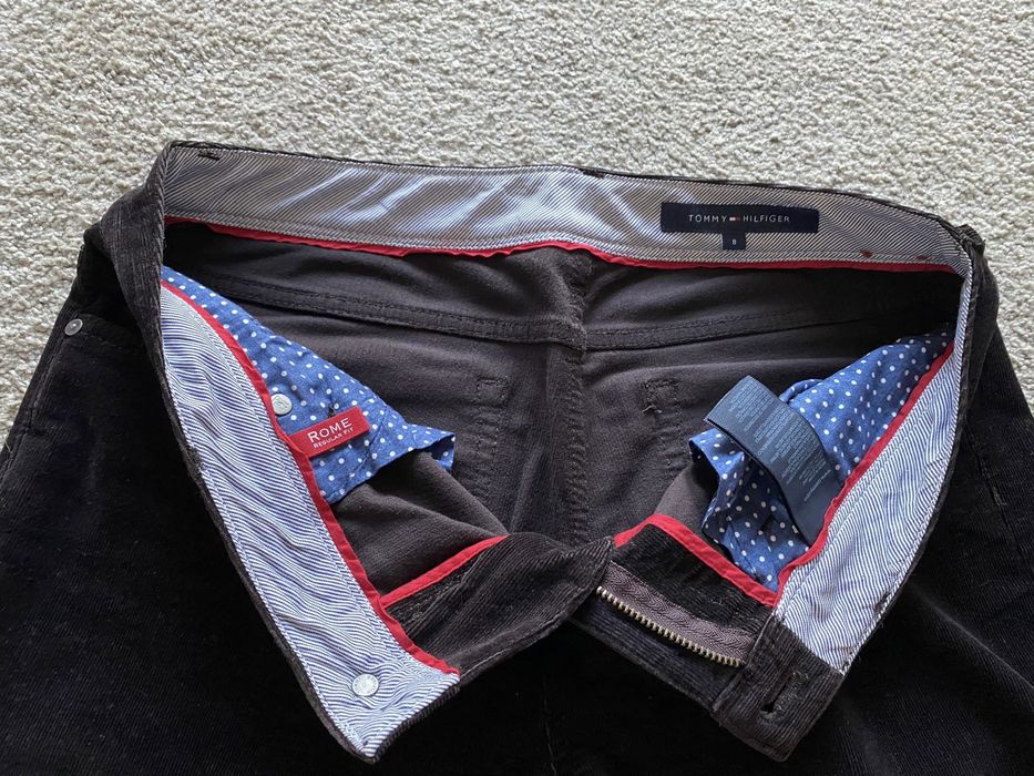 Calças castanhas escuras Bombazine Tommy Hilfiger