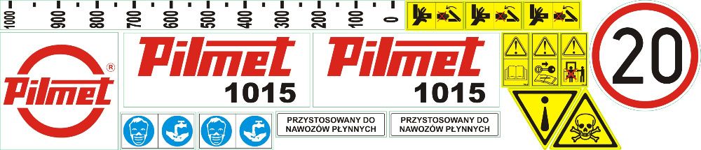 Naklejki Pilmet 1015 Europa 2018 Termit 415 opryskiwacz 615 815
