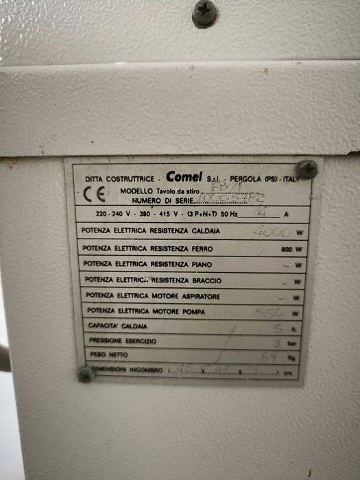 tábua de passar a ferro com caldeira e 2 ferros - industrial