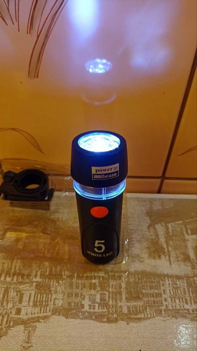Latarka rowerowa 5 led