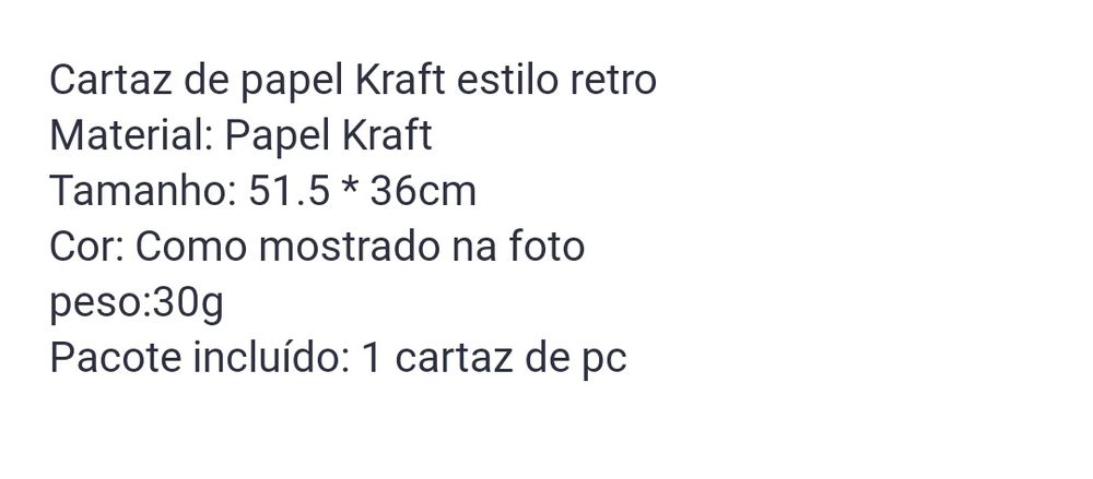 Cartaz "MUSIC" em papel Kraft estilo retro - novo