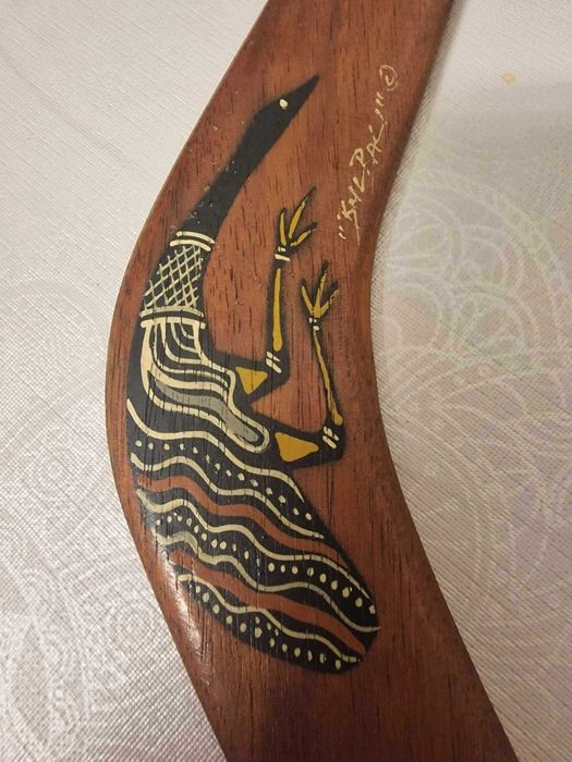 Bumerangue Australiano em Madeira - Assinado