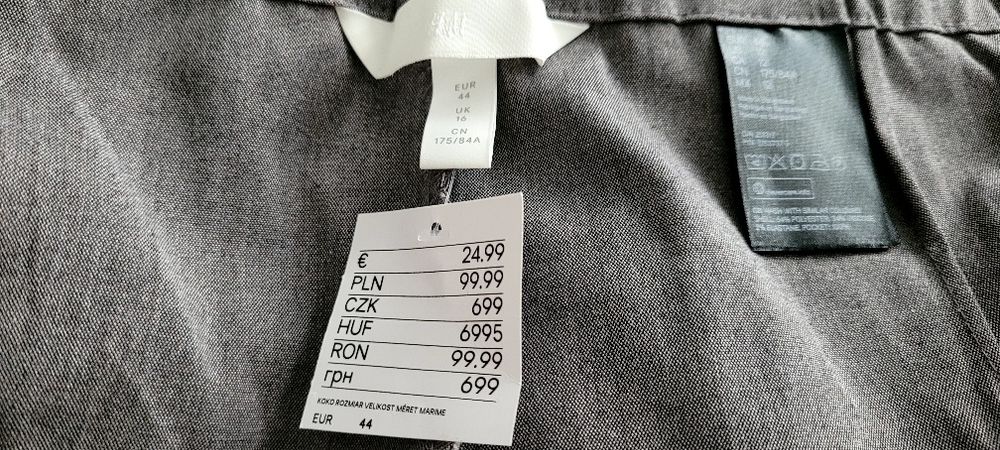 Spodnie  z talia paper bag h&m NOWE rozmiar 44