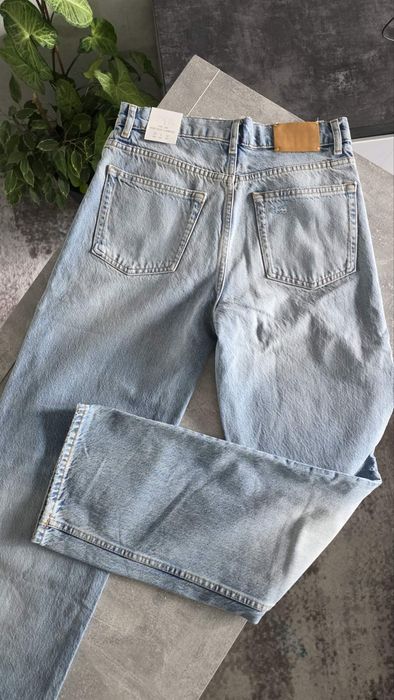 Голубі прямі джинси Zara нова колекція джинсы Зара светлые голубые