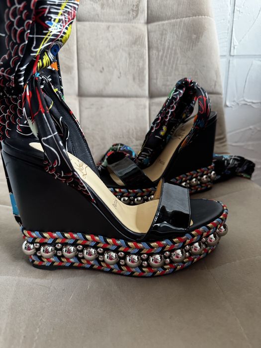 Damskie sandaly koturny Christian Louboutin roz 36 wkl 23