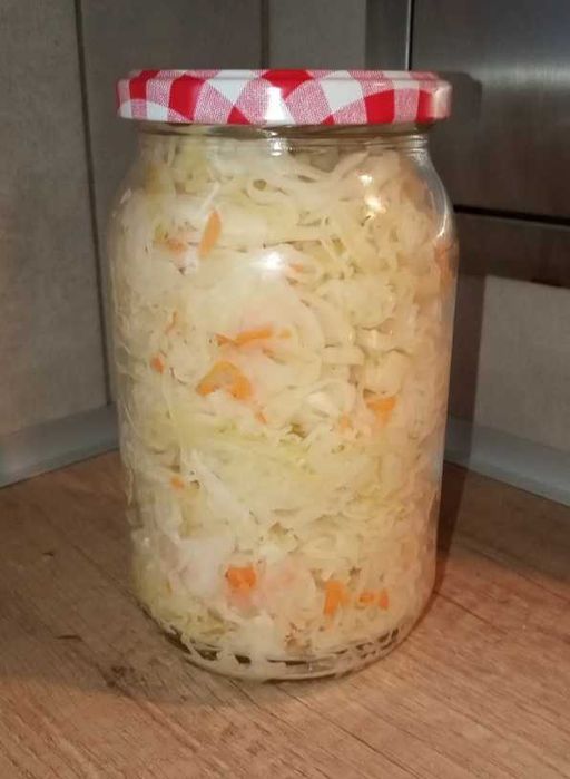 4x Domowa Kapusta Kiszona z marchewką 900 ml