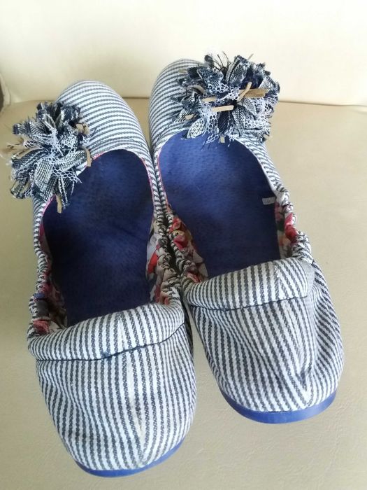 Desigual balerinki w paski marynarski styl r. 39