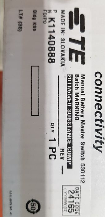 Wyłącznik główny akumulatora  250A