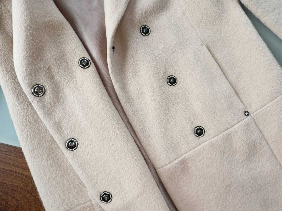 Max Mara kobiecy flauszowy płaszczyk 38