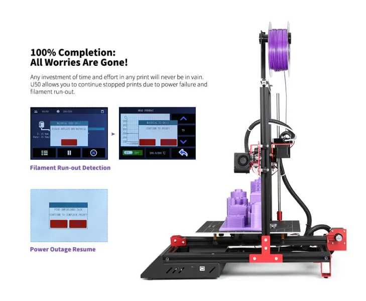 impressora 3D - Alfawise U50 - impressão 260*260*270