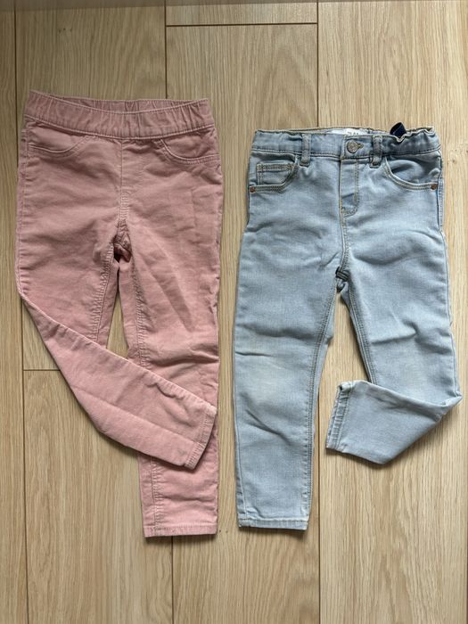Spodnie jeans sztruks dla dziewczynki r. 98 H&M Zara