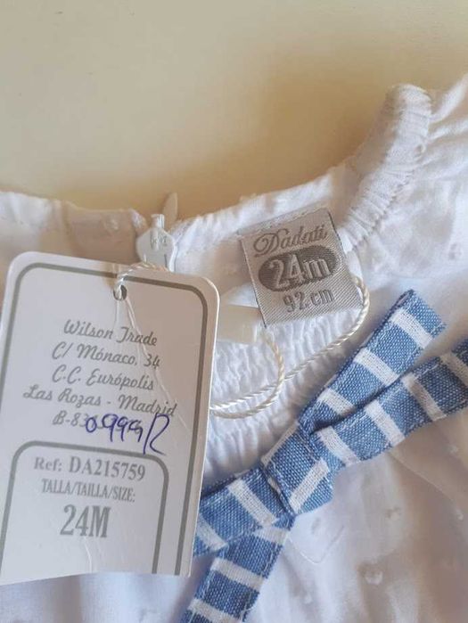 Dadati // Vestido algodão 24 meses // Novo com etiqueta
