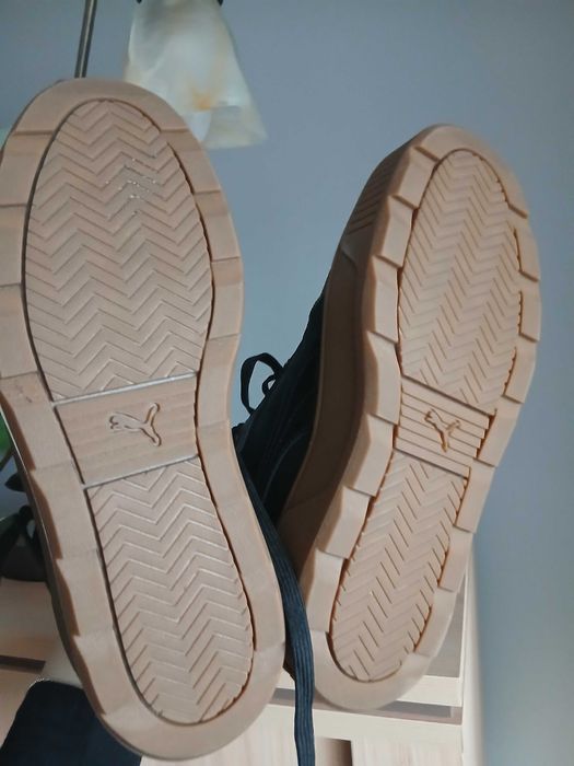 Puma Karmen Rebelle Mid WTR z brązową, platformową podeszwa