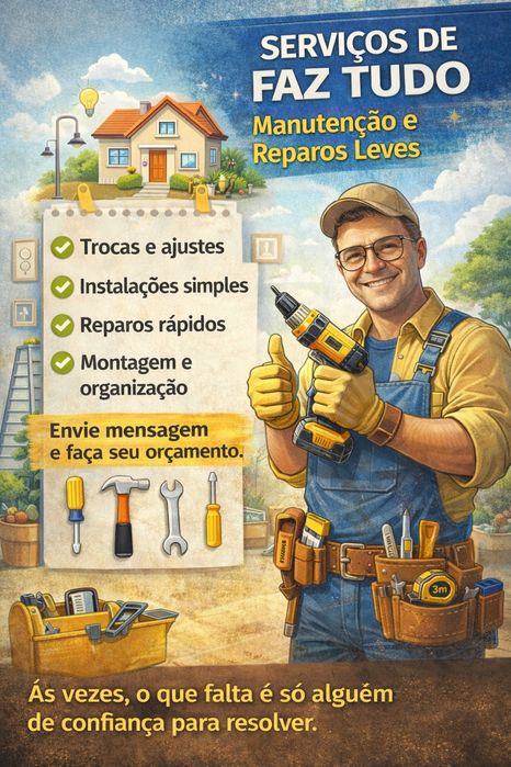 Faz tudo, reparos e consertos rápidos