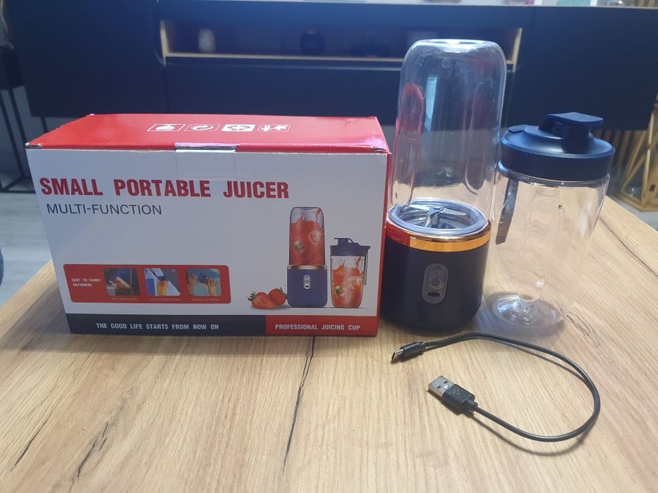 Nowoczesny przenośny blender USB, 2 kubki 400ml NOWY