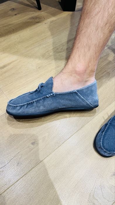 Макасини, туфлі, лофери чоловічі сині zara 42